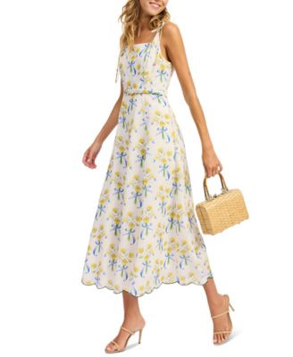 Women's Audery Belted Tie-Shoulder Dress | Macy's