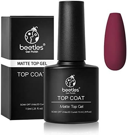 Beetles Gel No Wipe Matte Top Coat - Soak Off Nail Lamp Gel Nail Polish Matte Finish and Long Las... | Amazon (US)
