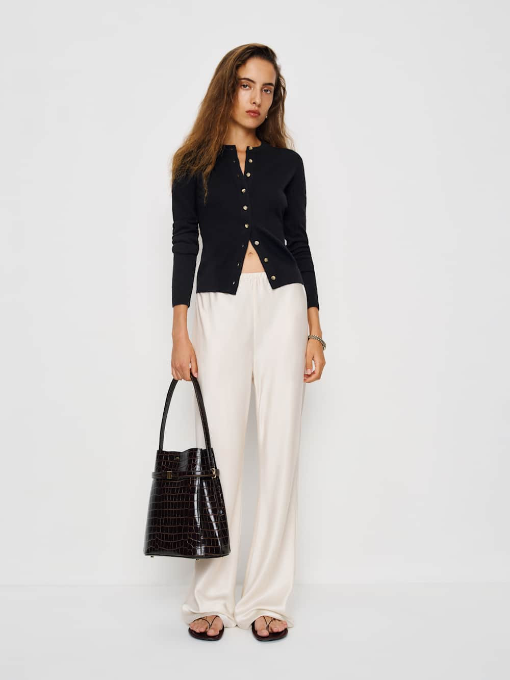 Farren Cashmere Crew Cardigan | Reformation (Global)