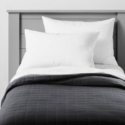 Box Stitch Microfiber Quilt - Pillowfort™ | Target