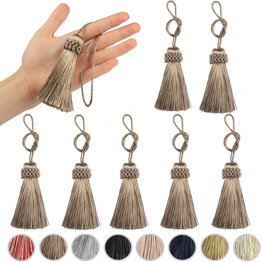Fenghuangwu 8PCS Tassel Key Colorful Tassel for Cord Loop,Elegant Handmade DIY Craft Accessory Ho... | Amazon (US)