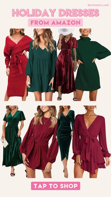 Holiday Dresses | Christmas Dresses | Green Dresses | Red Dresses | Maroon Dresses

#LTKHoliday #LTKSeasonal #LTKunder100