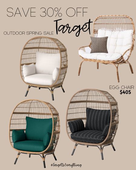 30% off egg chairs until Saturday! 

Target deals, target style, target home,
patio, egg chair 

#LTKsalealert #LTKhome #LTKSeasonal