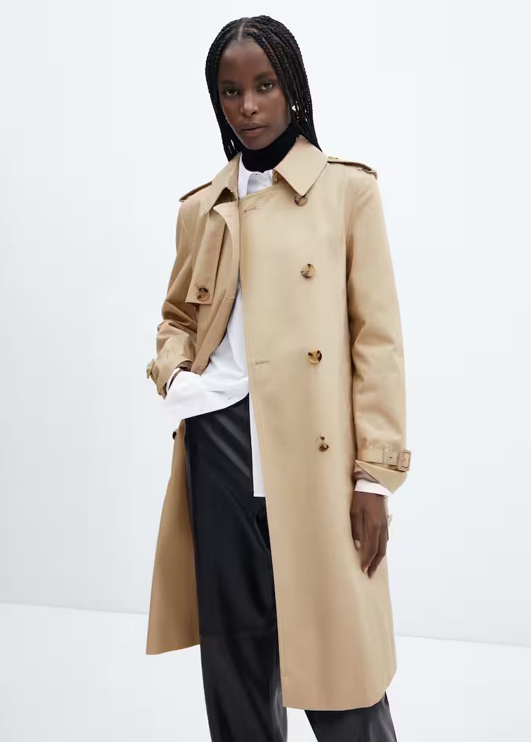 Classic trench coat with belt -  Women | Mango United Kingdom | MANGO (UK)