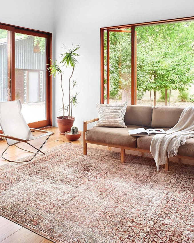 Loloi II Layla LAY-11 Printed Cinnamon / Sage Oriental Area Rug 7'-6" x 9'-6" | Amazon (US)