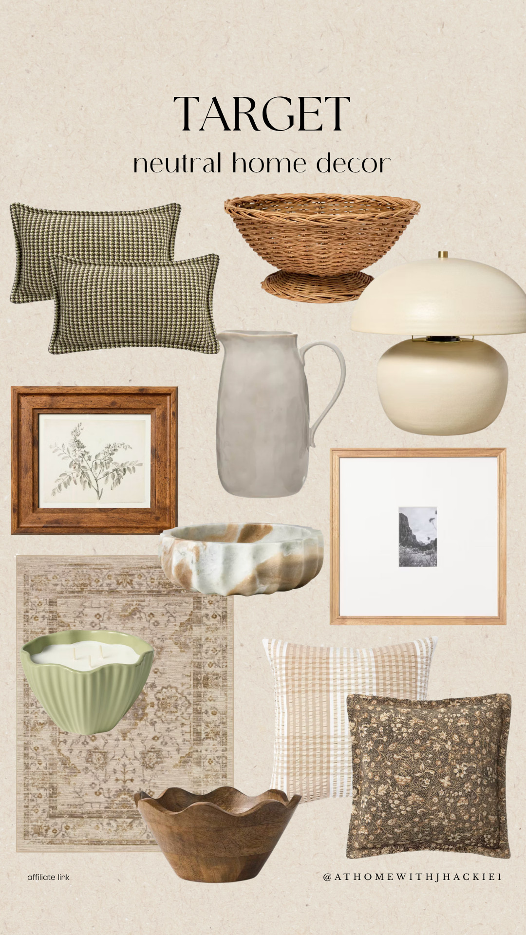 Target Neutral Home Decor, target home decor, neutral home decor, organic modern style, target decor finds, earthy home decor, decorative pillows, woven basket decor, marble bowl decor, neutral area rug, framed wall art, ceramic pitcher vase, cozy living room decor, target candle finds, vintage inspired decor, affordable home styling, neutral aesthetic, layered home decor, target throw pillows, warm earthy interiors, designer inspired target finds

#LTKHome