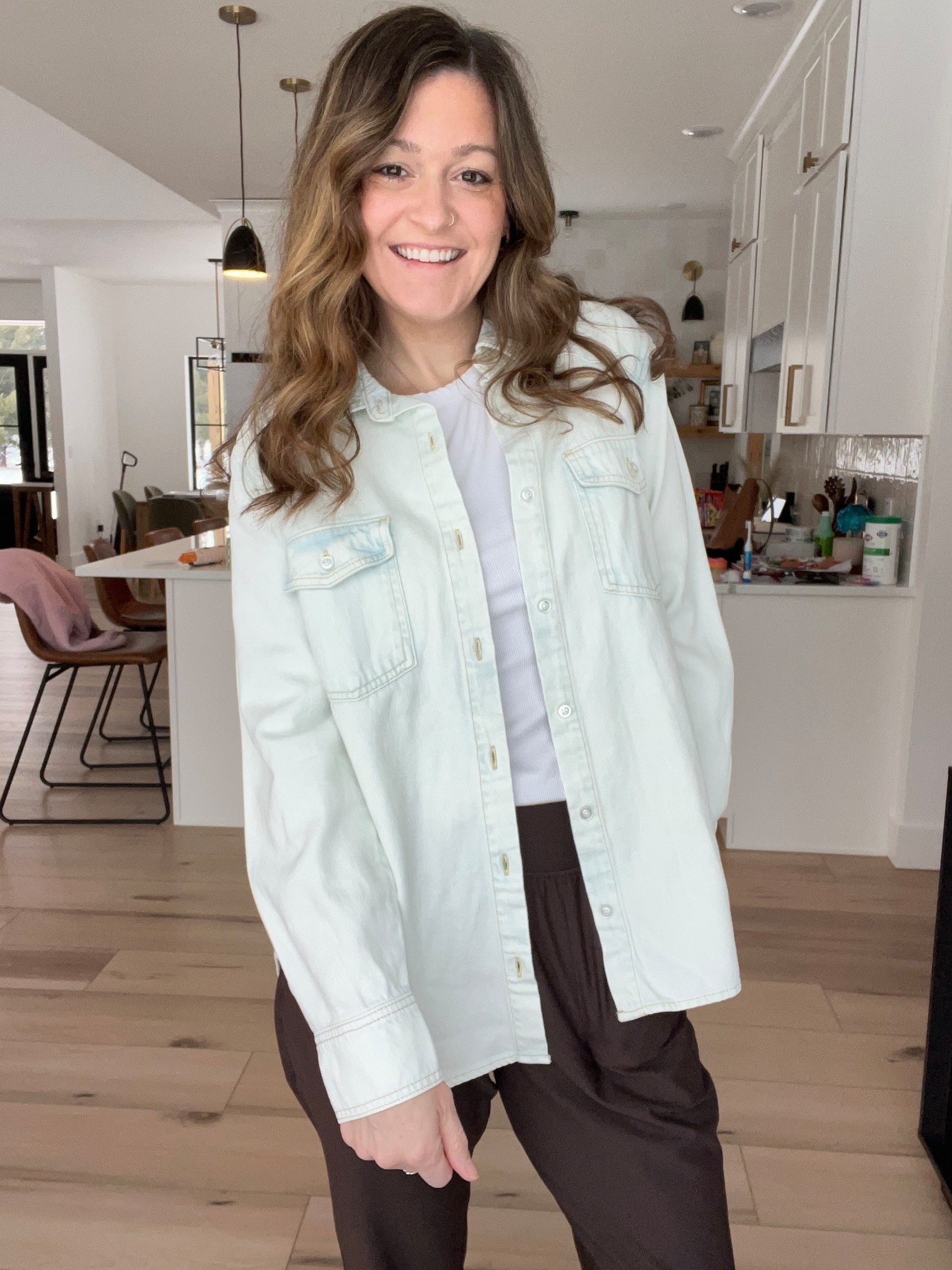 A light denim shacket that’s so affordable ! Count me in. Love that it’s long enough to cover the bottom some! 

#LTKmomlife #LTKgrwm #LTKootd