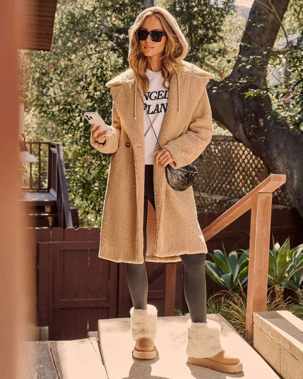 Yulissa Hooded Trench Teddy Coat | VICI