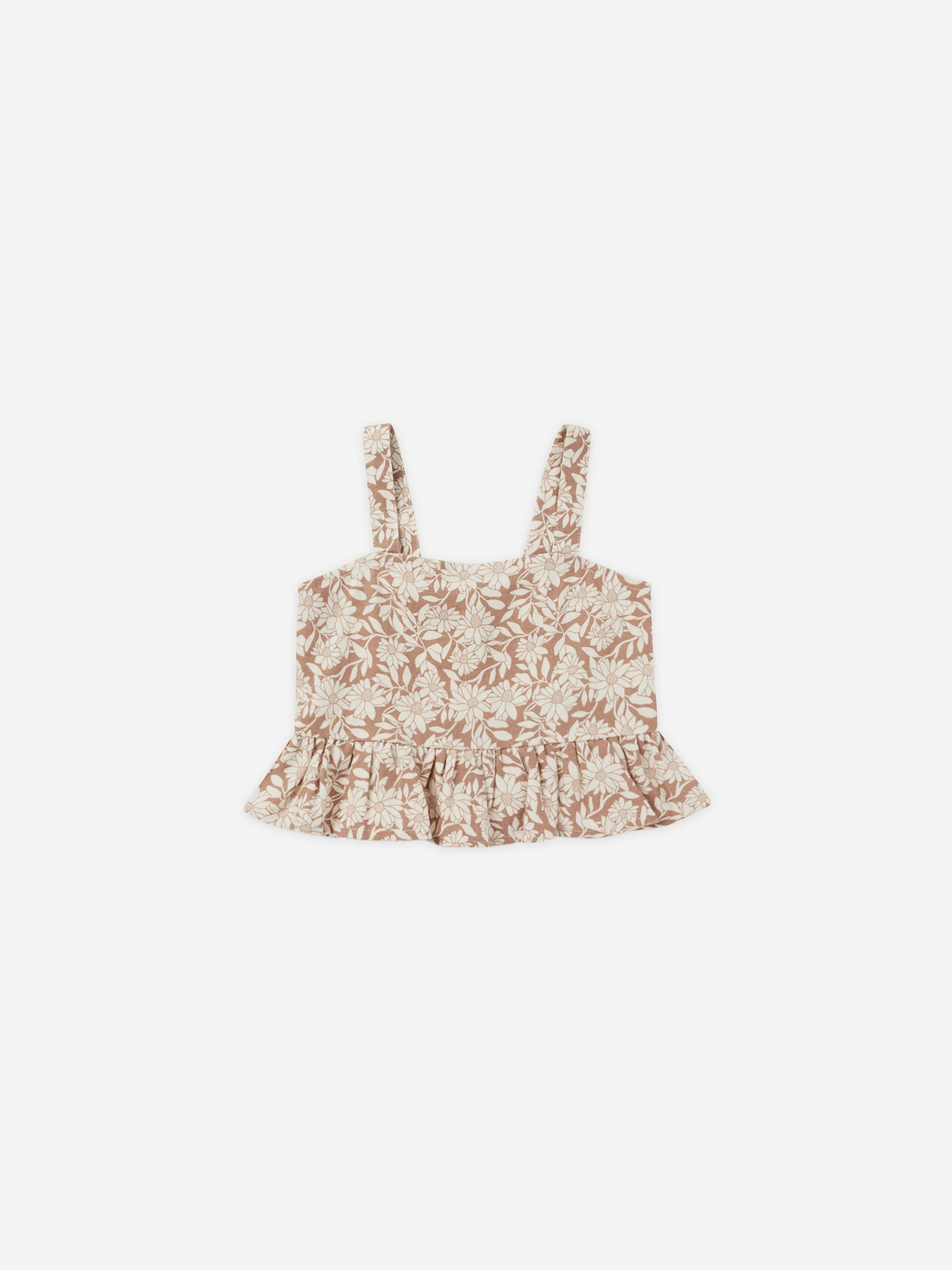 Cropped Peplum Tank || Plumeria | Rylee + Cru