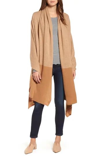 Women's Halogen Cashmere Wrap, Size One Size - Brown | Nordstrom