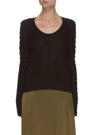 BOTTEGA VENETA | Pom slim fit mesh sweater | Women | Lane Crawford - Shop Designer Brands Online | Lane Crawford (Global)