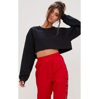 Black Ultimate Cropped Sweater | PrettyLittleThing UK