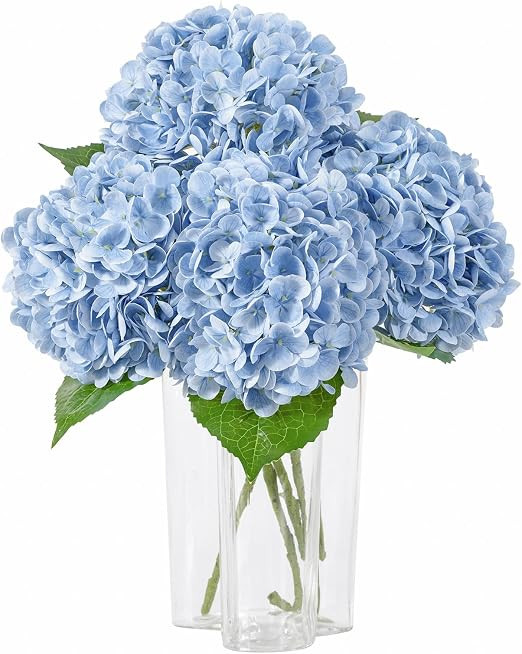 3Pcs Large Hydrangea Artificial Flowers,Latex Real Touch Hydrangeas Lifelike Hydrangea Flower for... | Amazon (US)