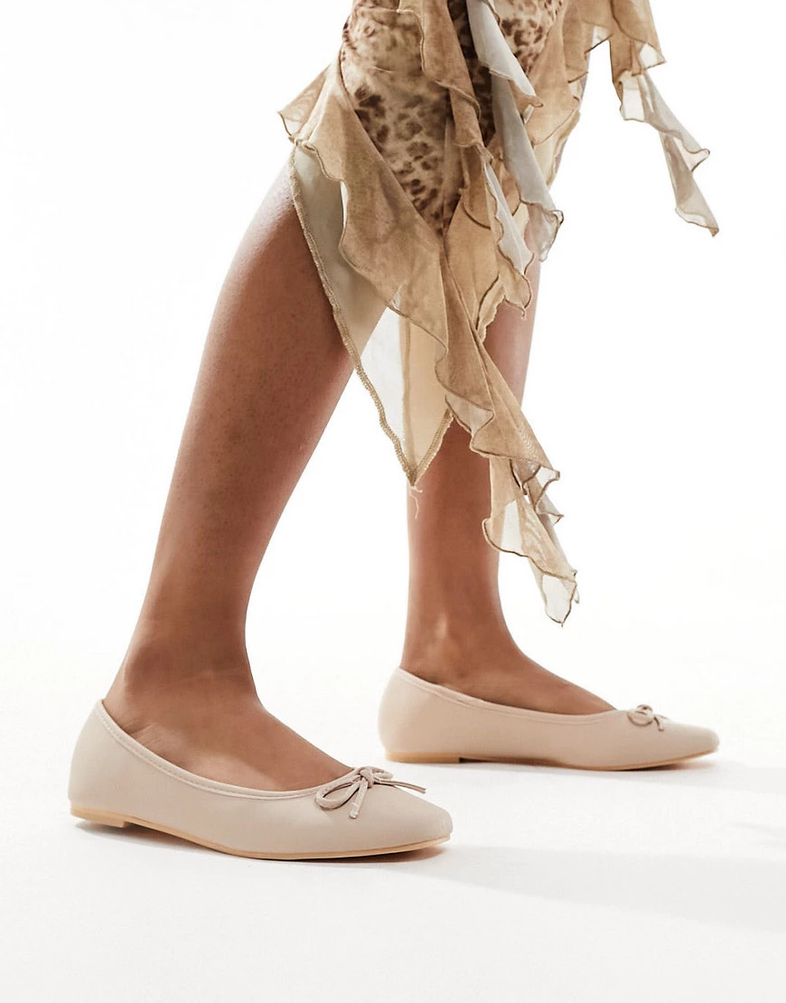 Truffle Collection - Ballerines à nœud - Beige-Neutral | ASOS (Global)