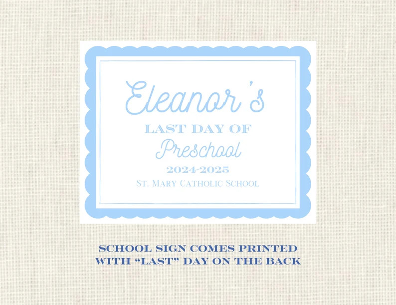 First Day of School Sign / Personalized / Back to School / Last Day of School / Apple - Etsy | Etsy (US)