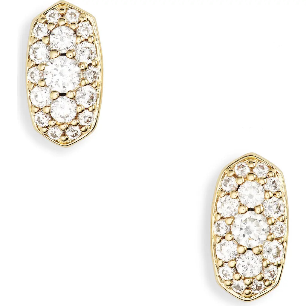 Kendra Scott Grayson Crystal Stud Earrings in Gold at Nordstrom | Nordstrom