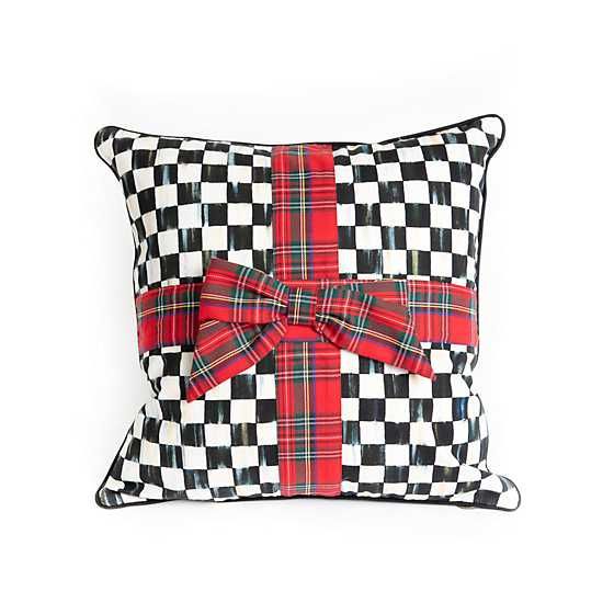 Courtly Check Tartan Bow Pillow | MacKenzie-Childs