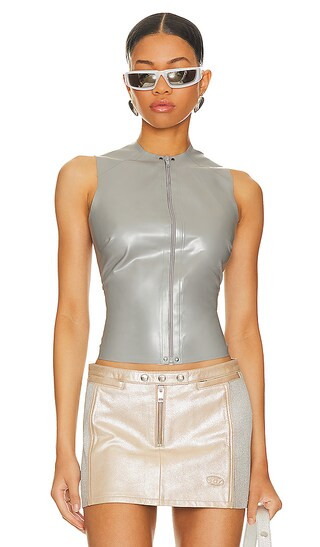 Aisha Top in Iron | Revolve Clothing (Global)