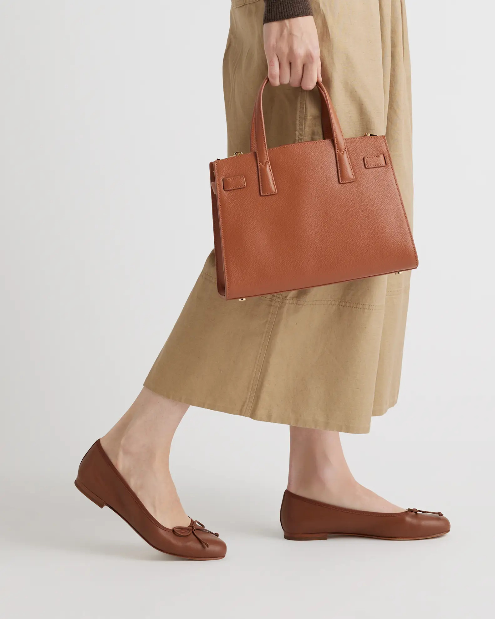 Italian Leather Bow Ballet Flat | Quince