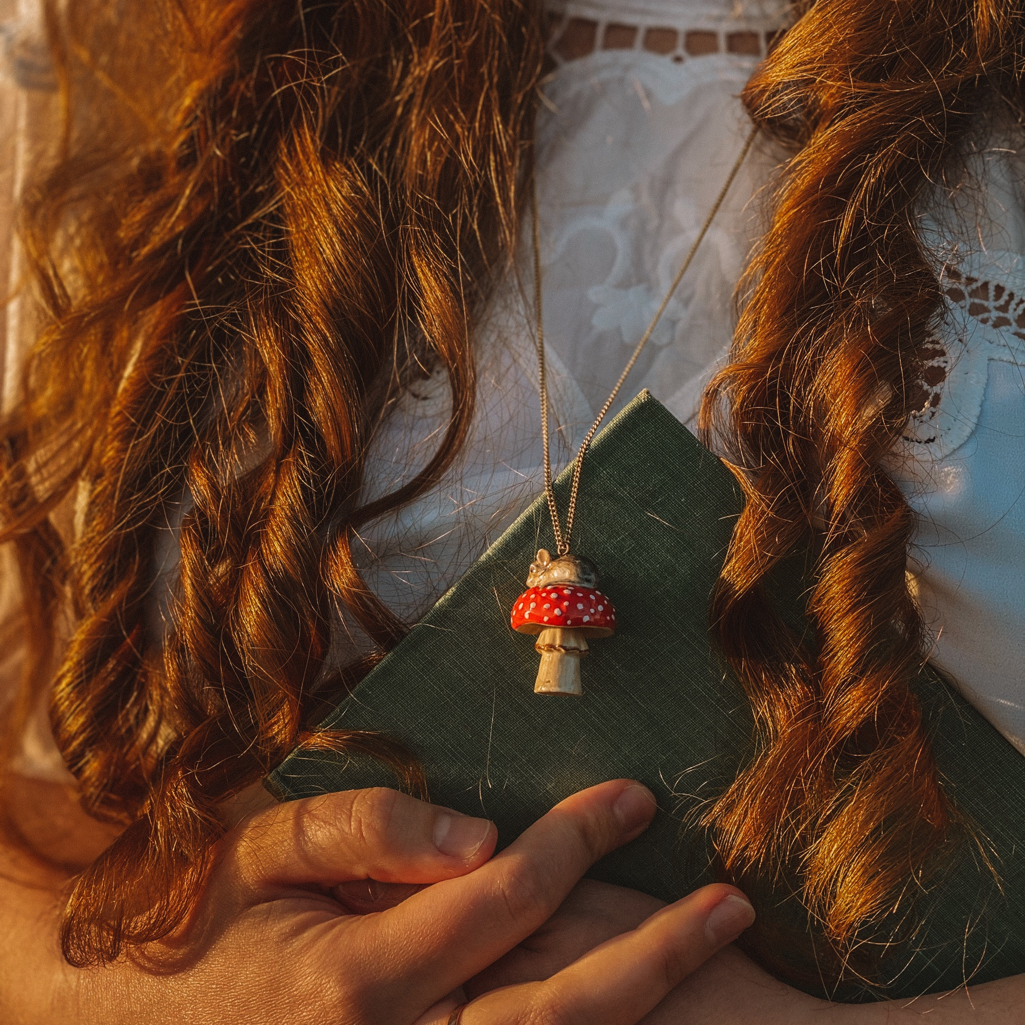 Mushroom Necklaces - similar to my little mouse one 
