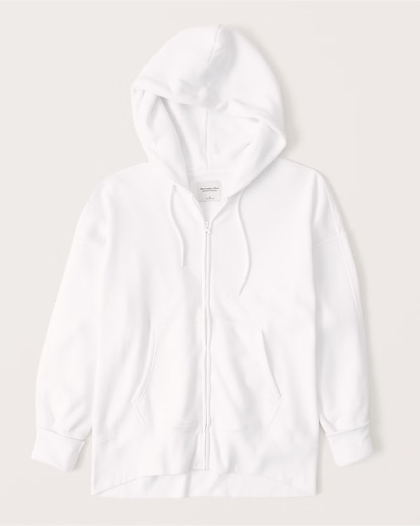 Puff Sleeve Full-Zip Hoodie | Abercrombie & Fitch (US)