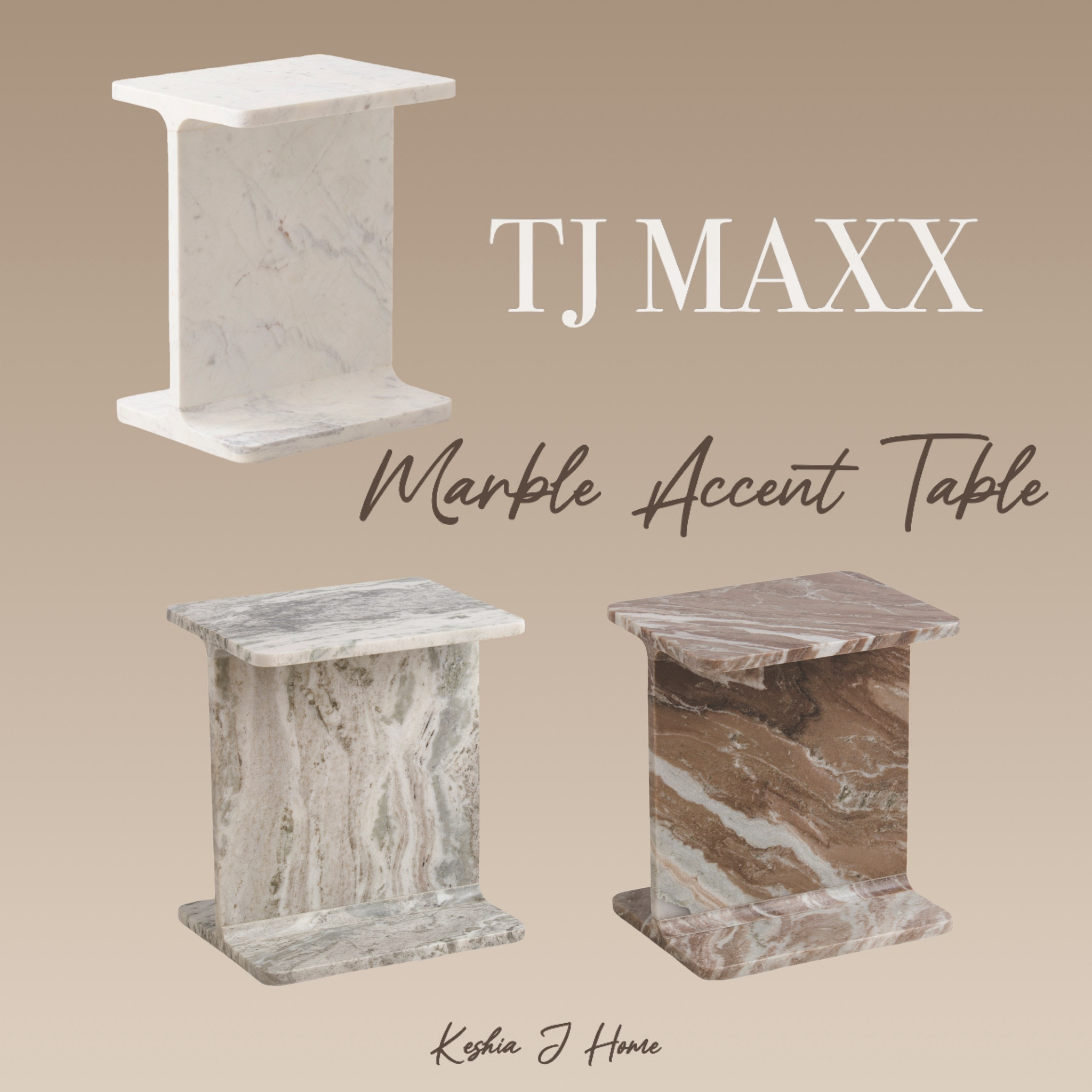 Gorgeous Marble Accent Tables at TJ Maxx 

#LTKU #LTKhome