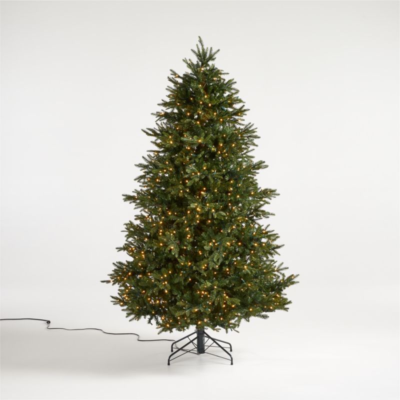 Faux Alaskan Spruce Pre-Lit LED Christmas Tree with White Lights 7.5' + Reviews | Crate & Barrel | Crate & Barrel
