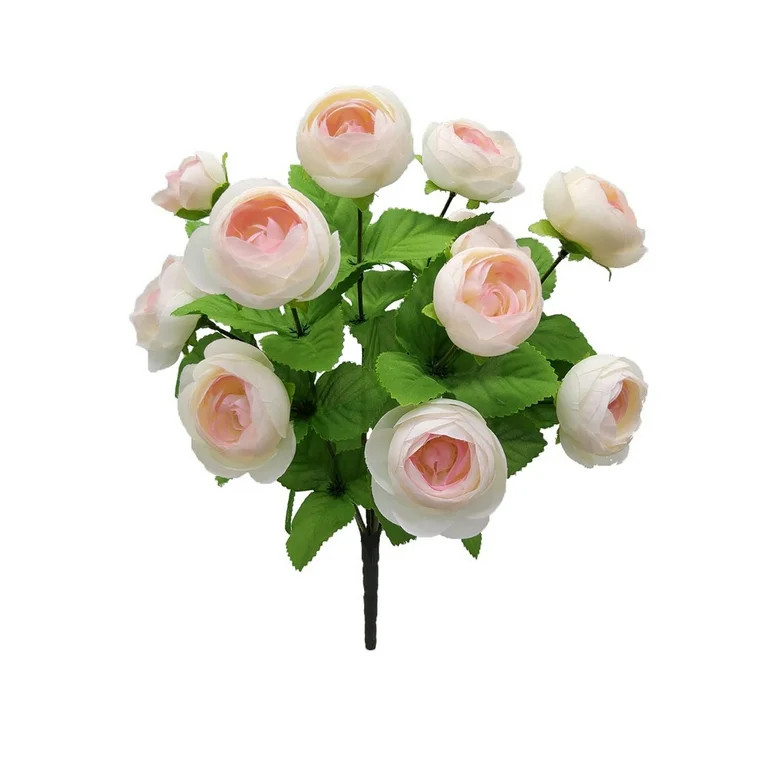 Mainstays Indoor Artificial Flower Ranunculus Bush, Lt Pink Color. Assembled Height 15" | Walmart (US)