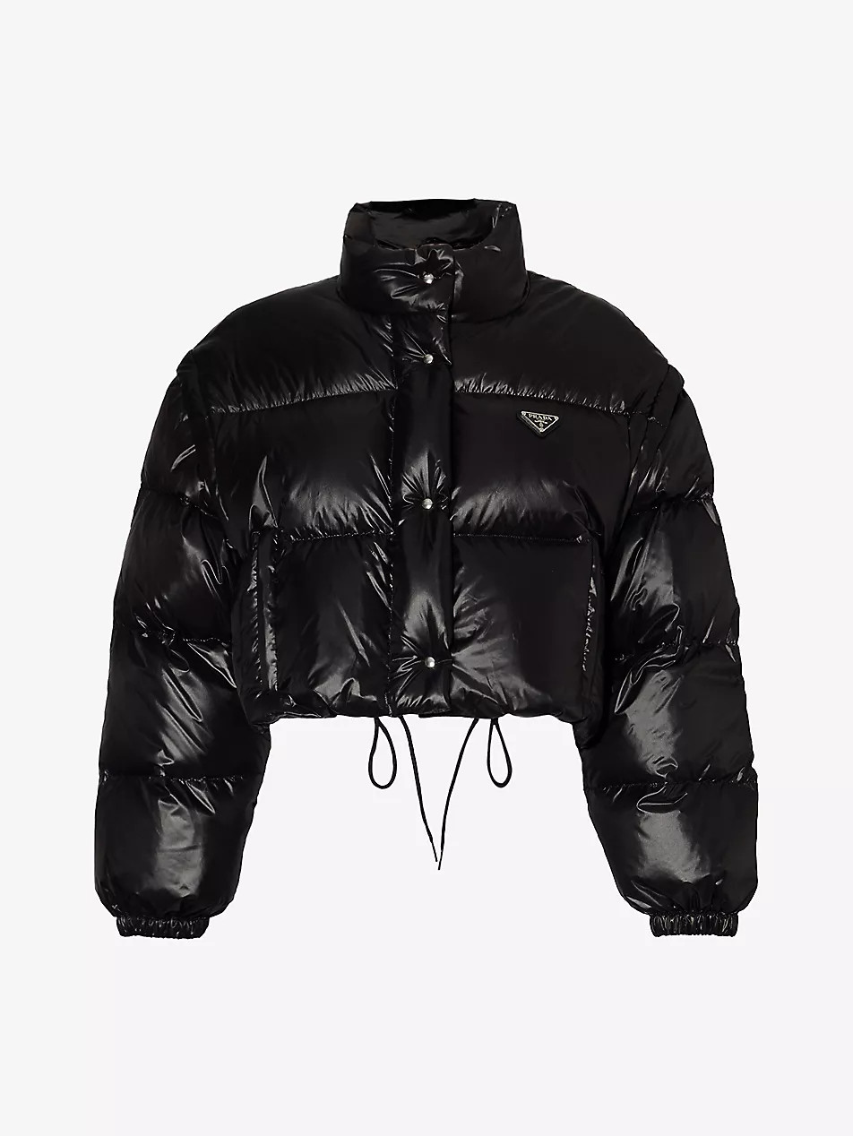 Detachable-sleeve padded Re-Nylon jacket | Selfridges