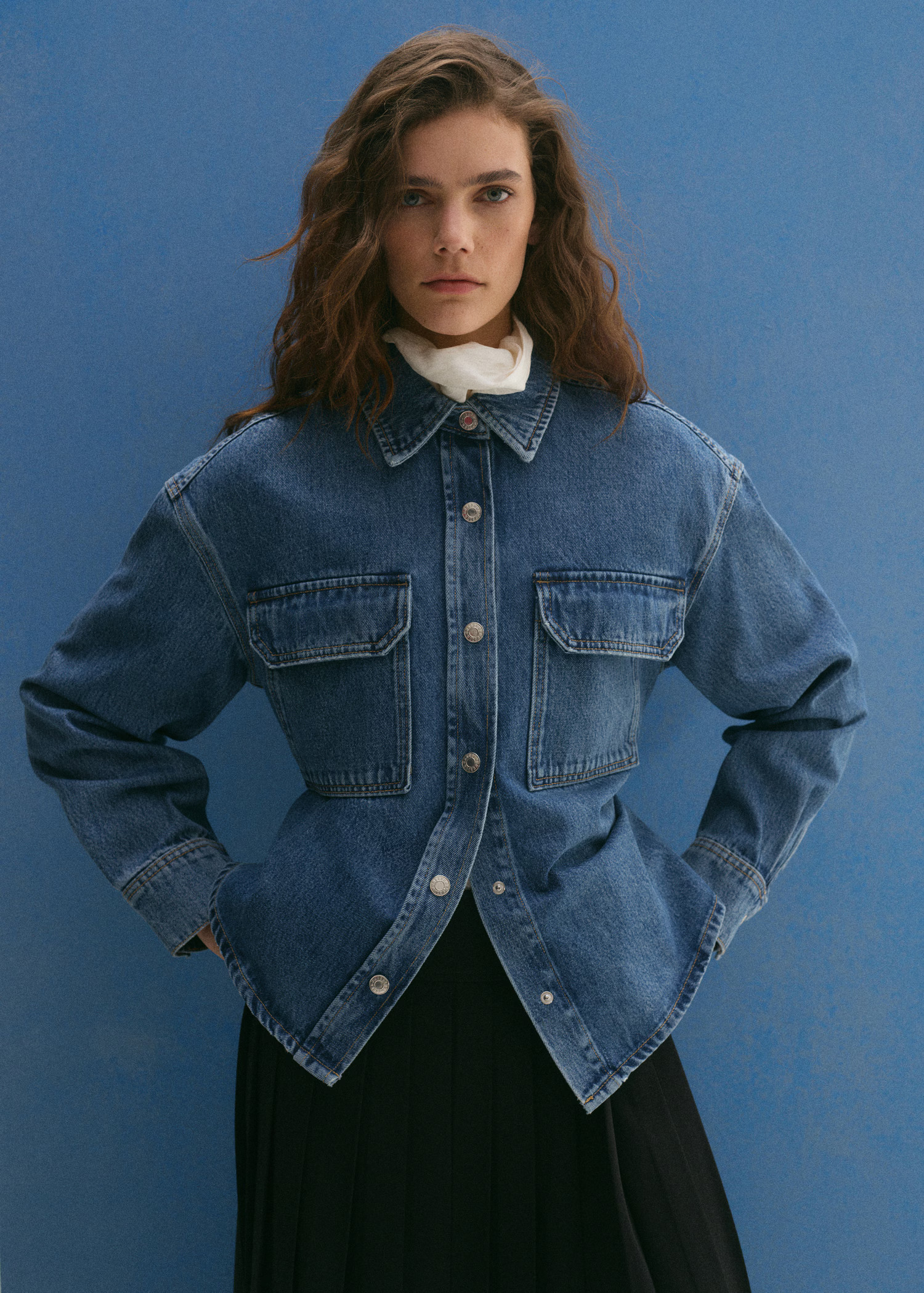 Denim overshirt pockets - Women | MANGO USA | Mango (US/MX/AU)
