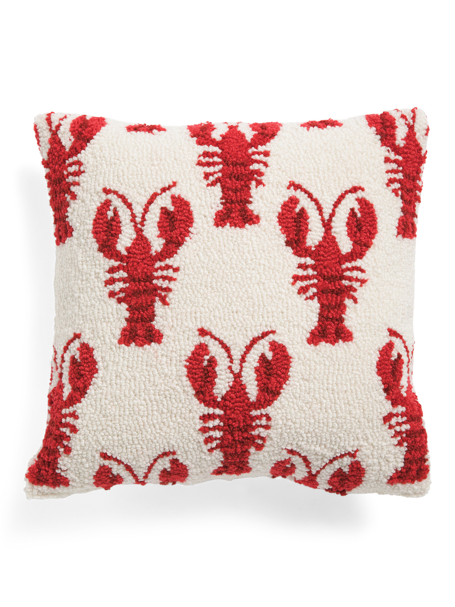 16x16 Lobster All Over Hooked Pillow | Throw Pillows | Marshalls | Marshalls
