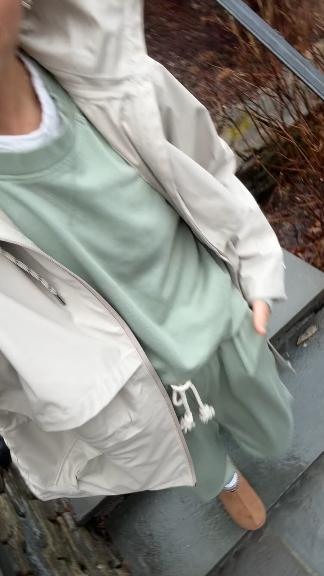 Rainy day fit 🌧️ my matching set is 40% off & use code BEST for extra 10% off (card members get an additional 10% off with code FAMILY) 
-XS jacket
-small top & bottoms 
-shoes tts 
-10mm earrings 

#LTKmomlife #LTKootd