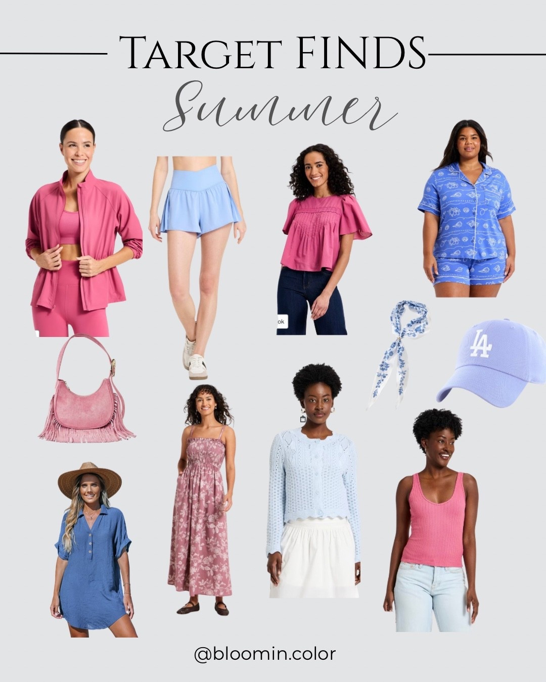 Summer finds from Target 
Athletic wear, mom life, pajamas, Spring dresses 

True summer 
Summer color palette 

#LTKOver40 #LTKActive #LTKootd