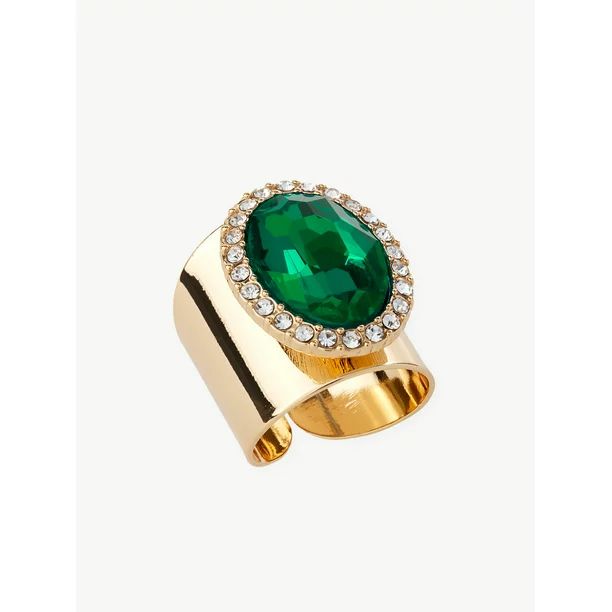 Sofia Jewelry by Sofia Vergara Women's Gold-Tone Green Stone Ring, Size 8 | Walmart (US)
