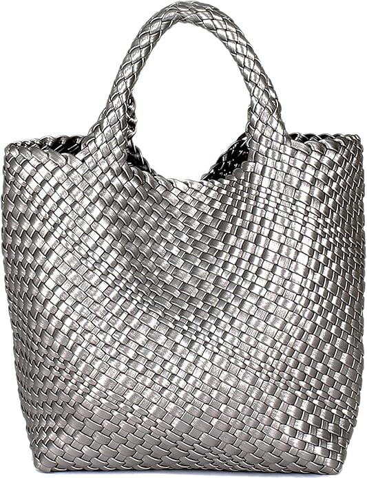 JINMANXUE Fashion Woven Bag Shopper Bag Travel Handbags and Purses Women Tote Bag Large Capacity ... | Amazon (US)