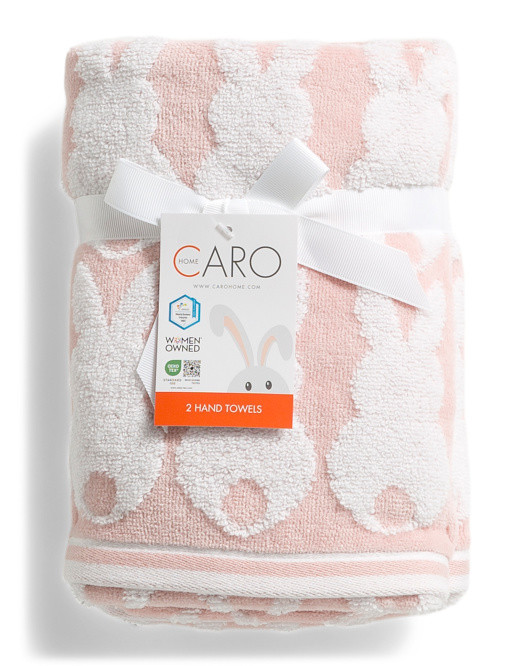 2pk Bunny Rows Zero Twist Hand Towels | TJ Maxx