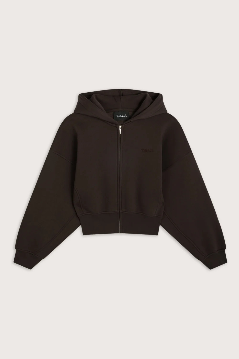 Cocoon Zip Through Hoodie - Americano | TALA (UK)