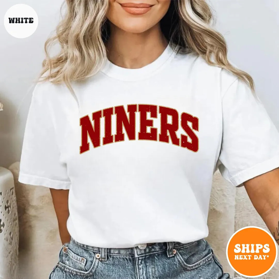 Game Day T-shirt Niners Shirt Football Shirt Football Fan Gift Retro Niners Shirt Gift for Footba... | Etsy (US)