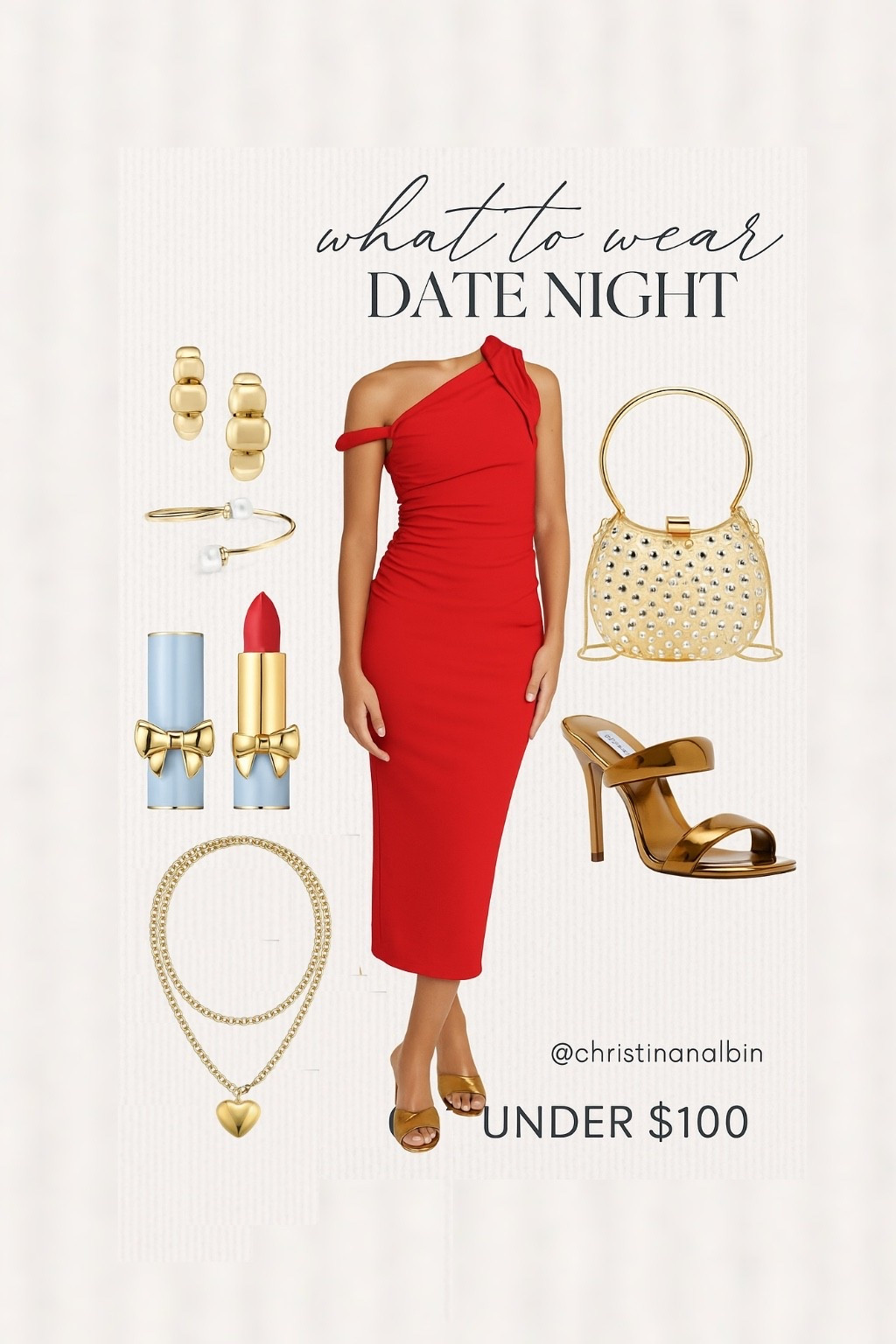 Date night style doesn’t have to break the bank. This chic red one-shoulder dress paired with gold statement accessories + glam heels is the perfect under $100 Nordstrom look. Bold, feminine, and timeless.
Nordstrom under $100, date night outfit, red dress outfit, petite fashion, affordable luxury style, gold accessories

#DateNightOutfit #NordstromFinds #AffordableStyle #Under100Style #PetiteFashion

#LTKPetite #LTKFindsUnder100 #LTKSaleAlert