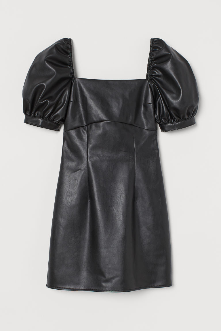 H & M - Faux Leather Dress - Black | H&M (US + CA)