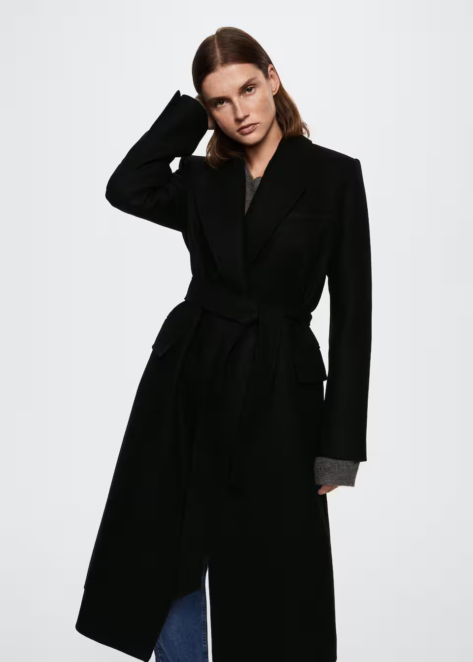 Long coat with lapels | MANGO (US)