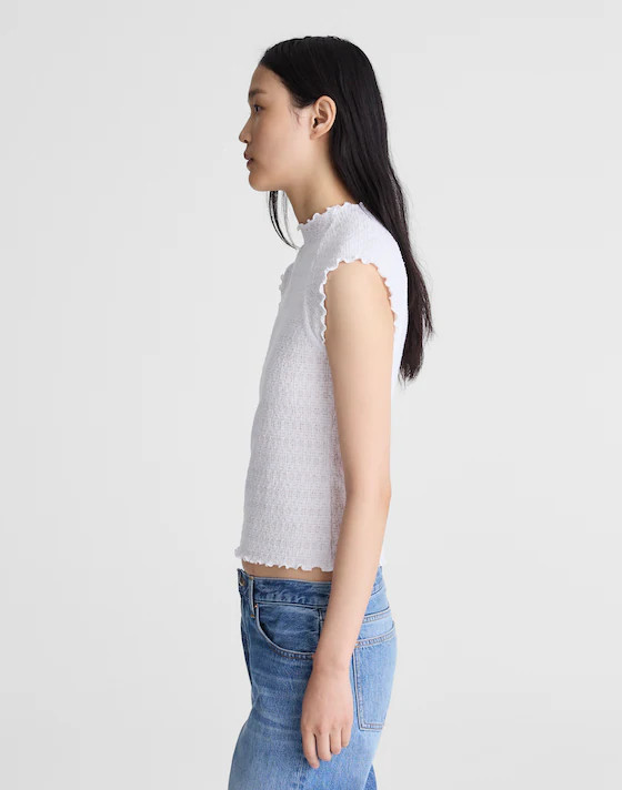 Smocked Mockneck Tank | Madewell