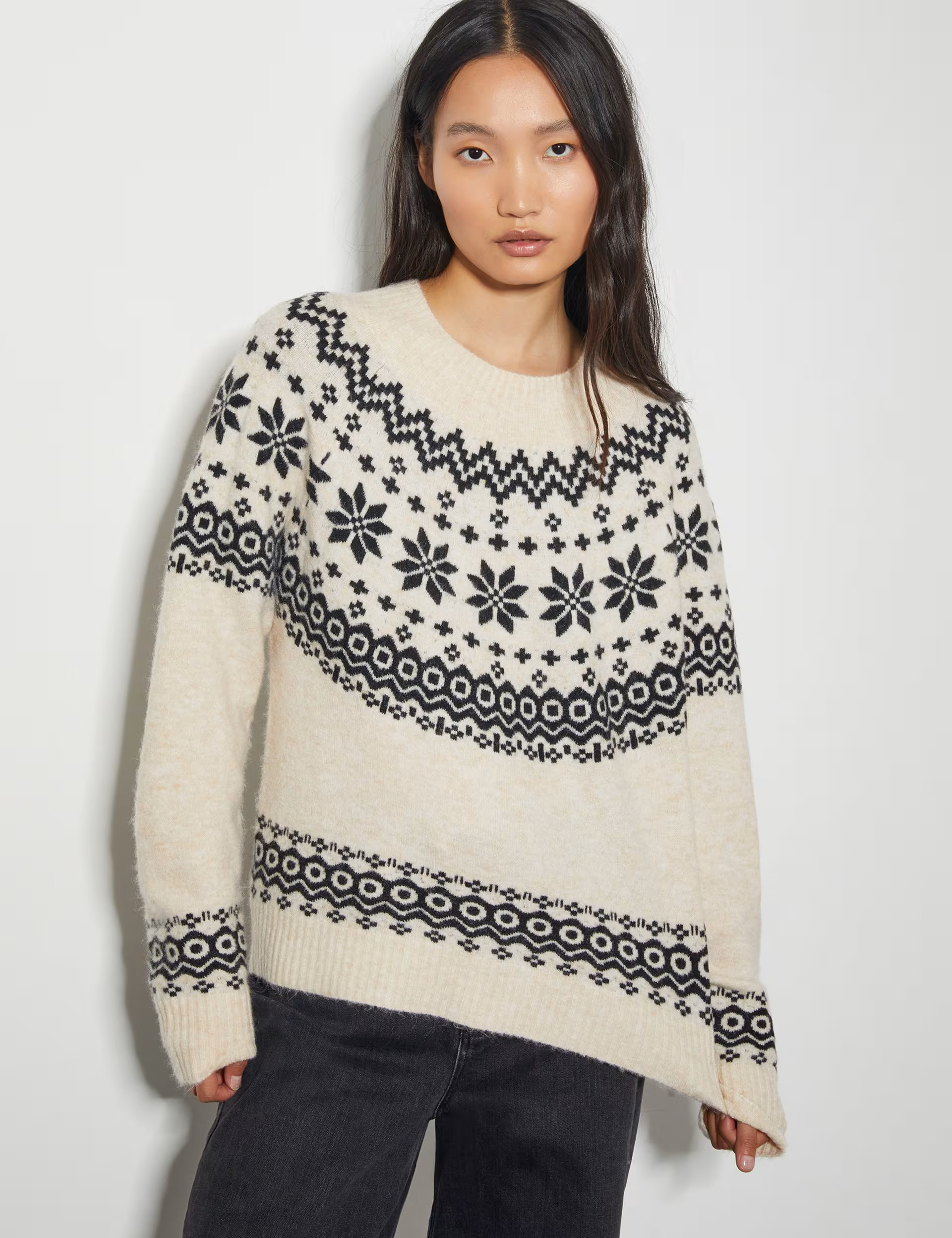 Fair Isle Crew Neck Jumper with Wool | Marks & Spencer (UK)