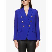 Oversized double-breasted twill blazer | Selfridges