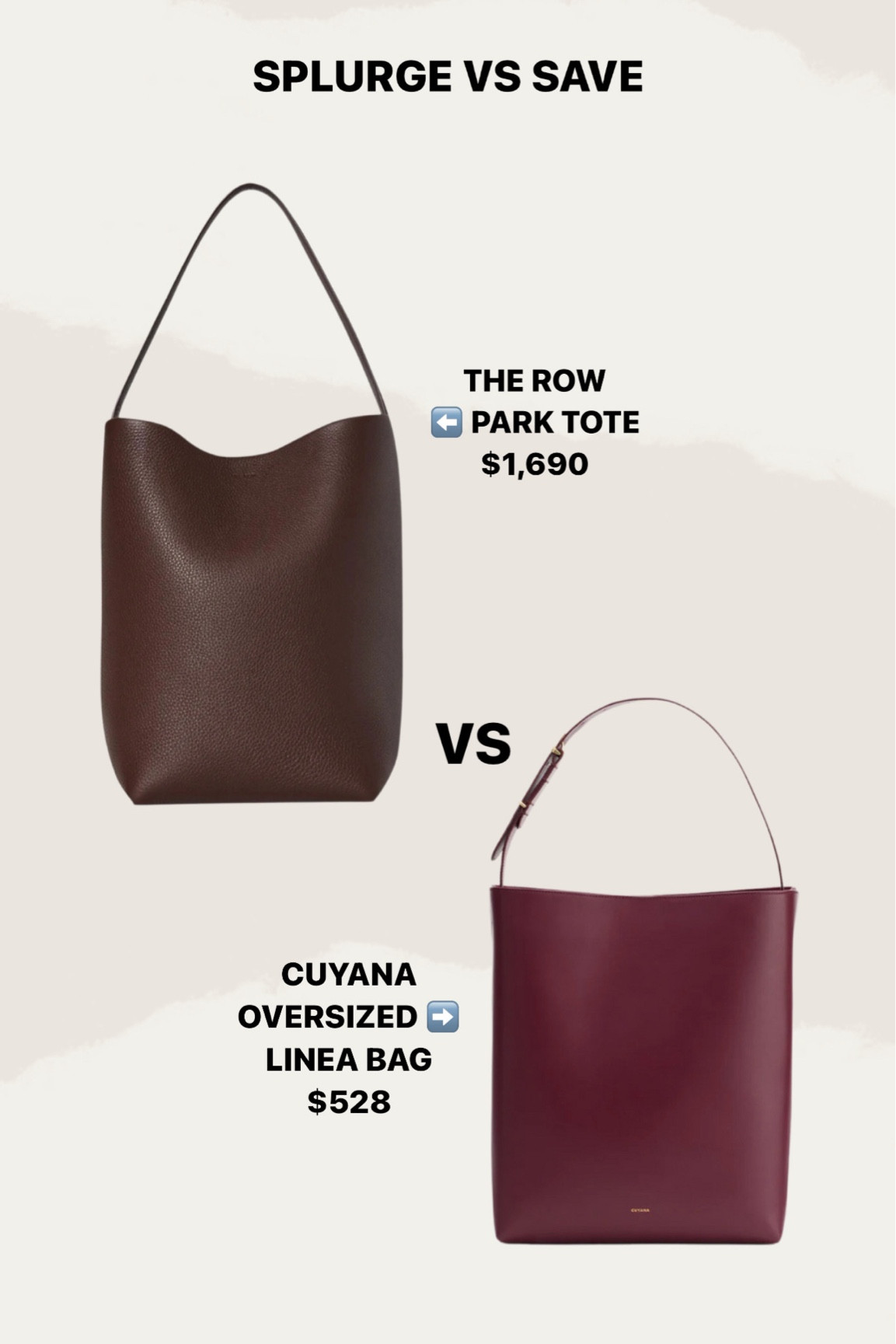 Splurge vs Save: The Row vs Cuyana 

#LTKItBag #LTKStyleTip