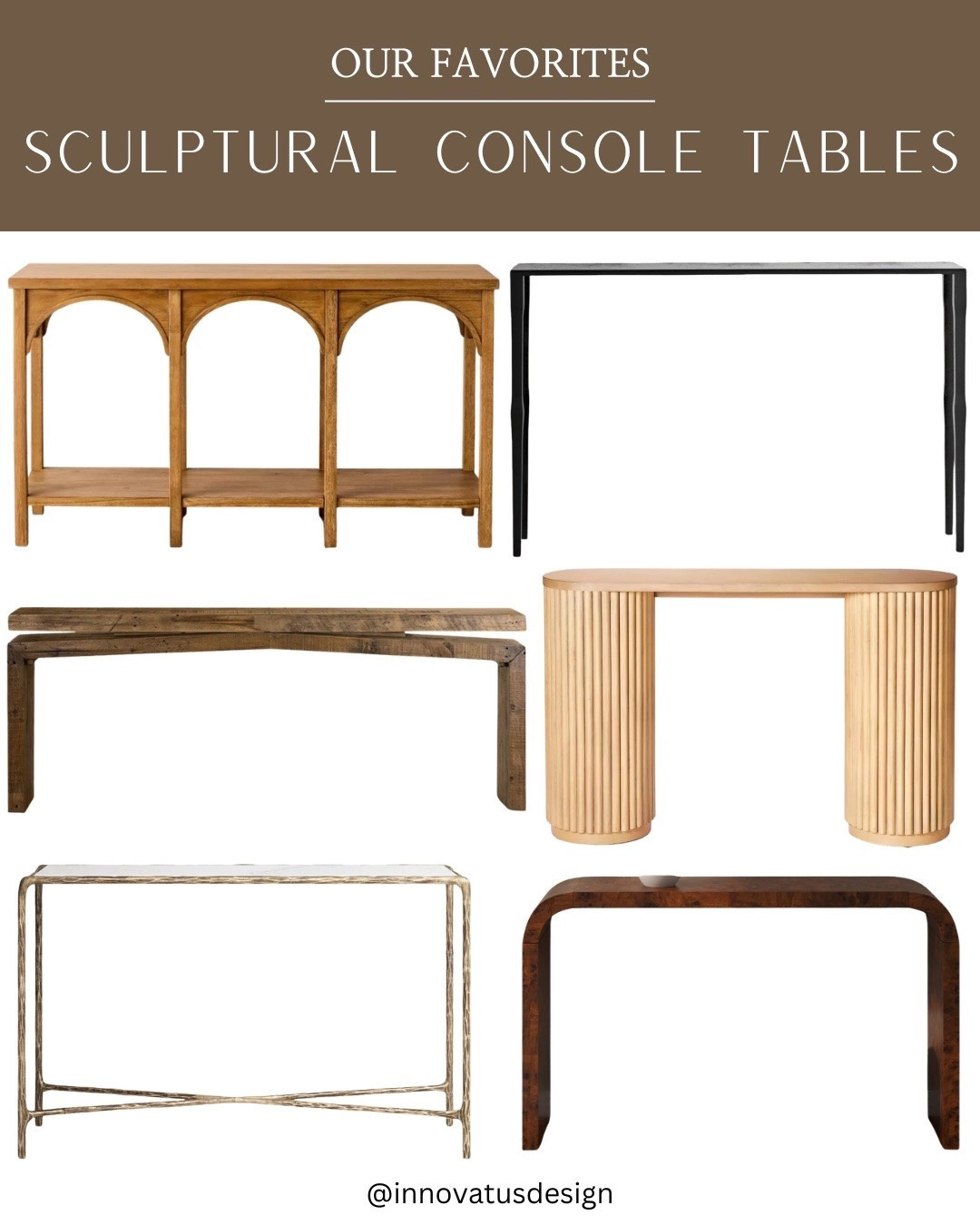 Sculptural console tables make a visual impact to any space - here are our favorites for making a statement! Which one is your favorite?

#LTKhome #LTKluxury #LTKfamily