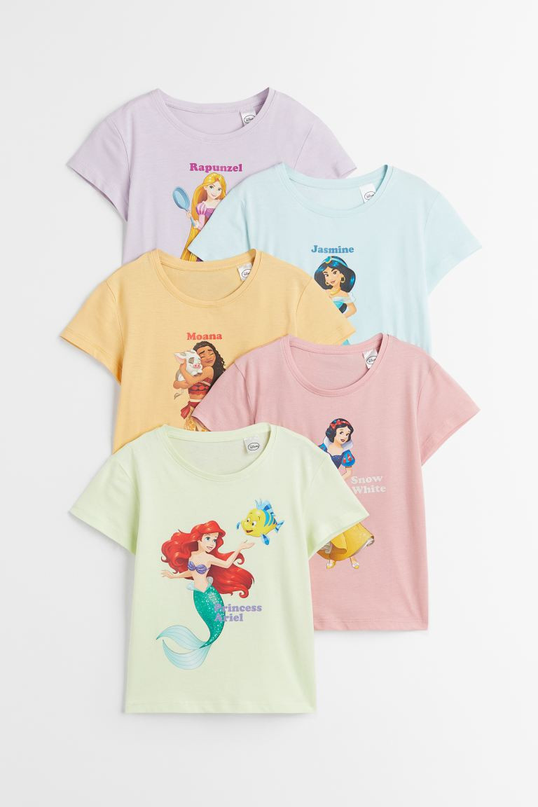 5-pack Printed Jersey Tops | H&M (US + CA)