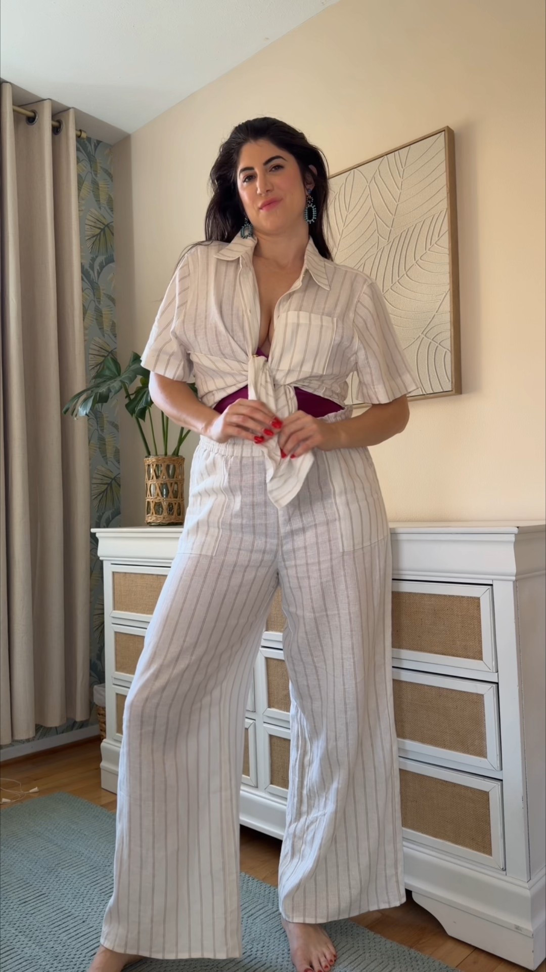 Manifesting my first vacation of 2026 to the beach. Wearing all La Blanca Swimwear

Linen, linen cover-up, swimwear, beachwear, one piece, bathing suit, vacation style