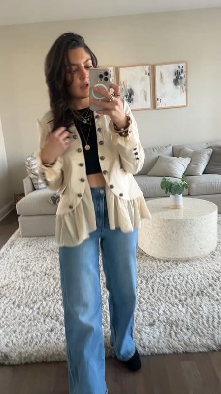 Free People inspired ruffled jacket from Amazon