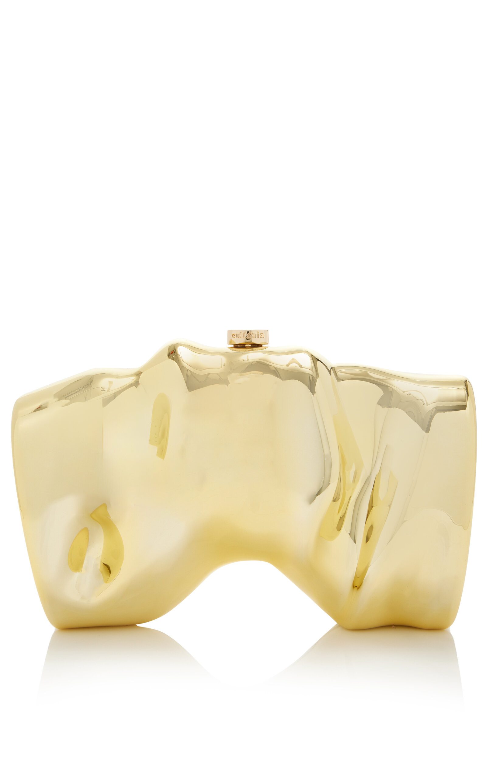 Cult Gaia - Scrunch Gold-Tone Clutch - Gold - OS - Moda Operandi | Moda Operandi (Global)
